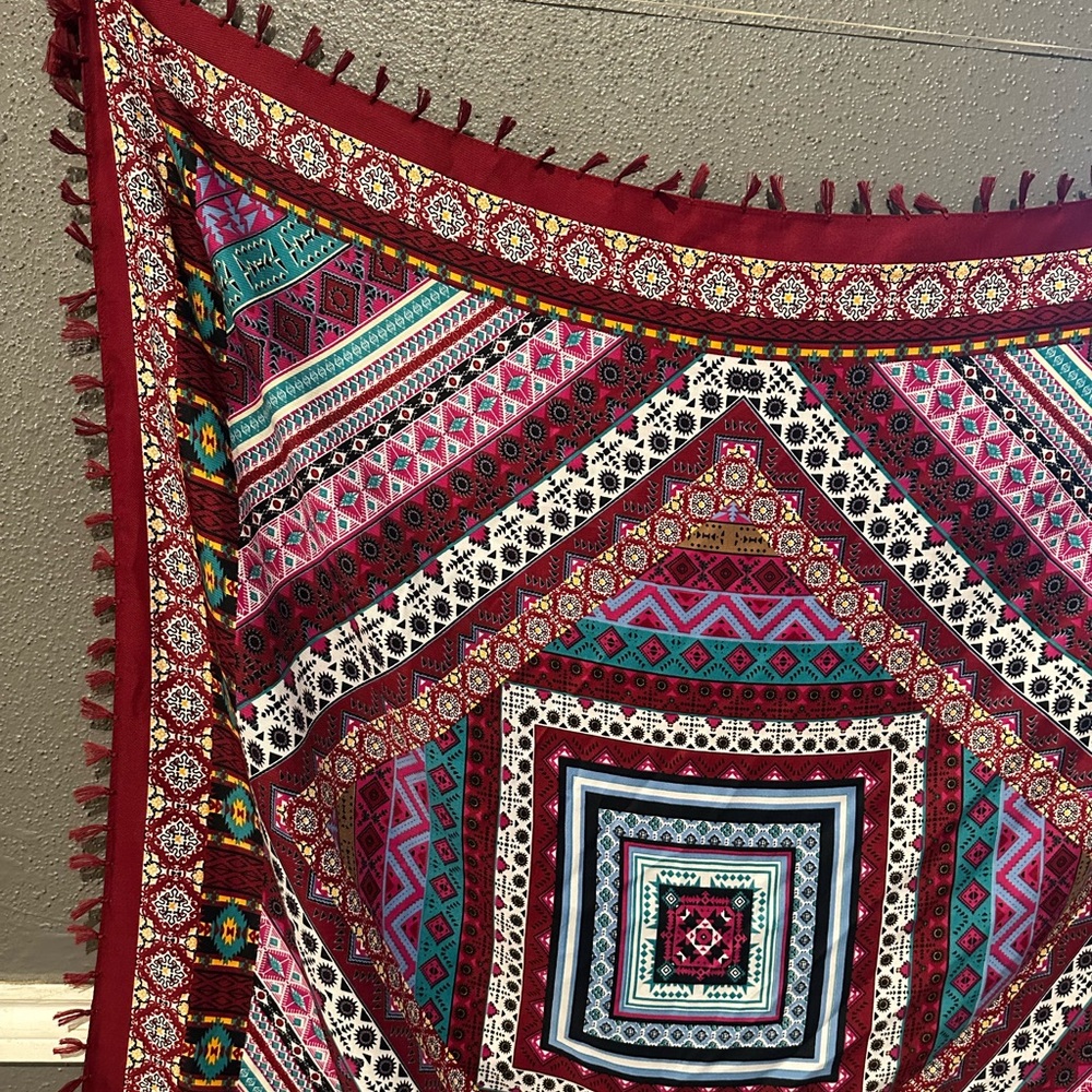 2 Chic Multicolor Patterned Scarf - image 4